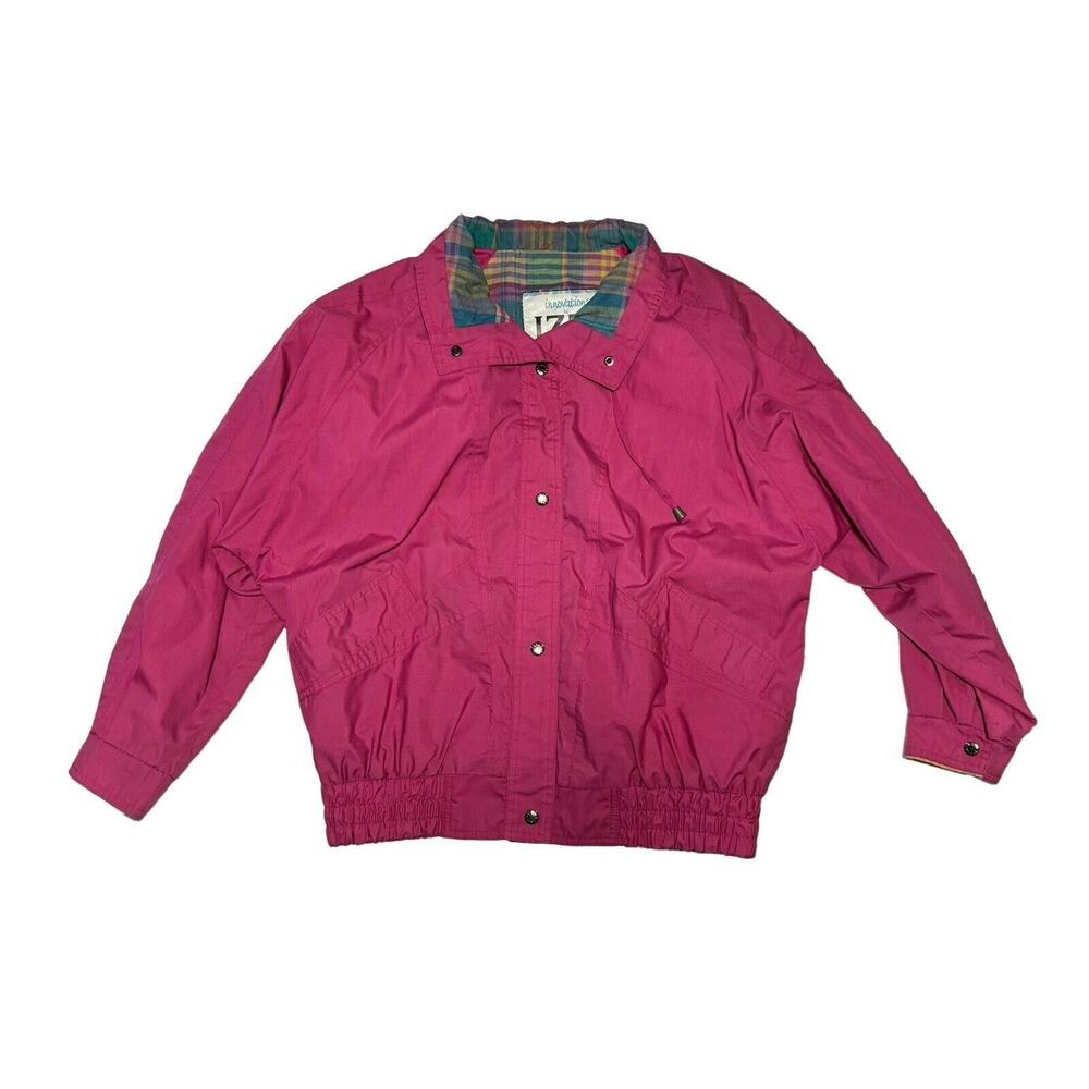 Innovations By Izzi Vintage 90s Womans Pink Windbreaker Jacket Size M Medium